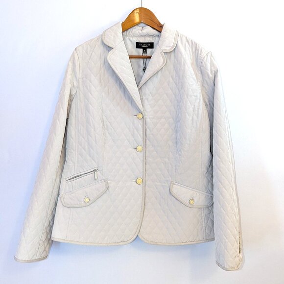 NWT Talbots | Quilted Lightweight Jacket Casual or Dressy in Beige | Size 16 - Picture 1 of 8